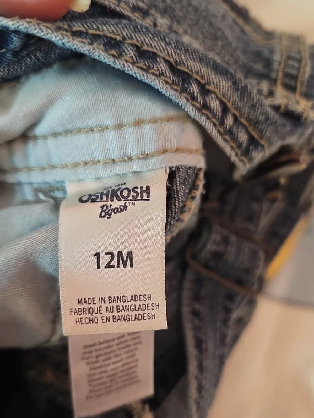 OshKosh B'gosh Navy Denim Label Detail